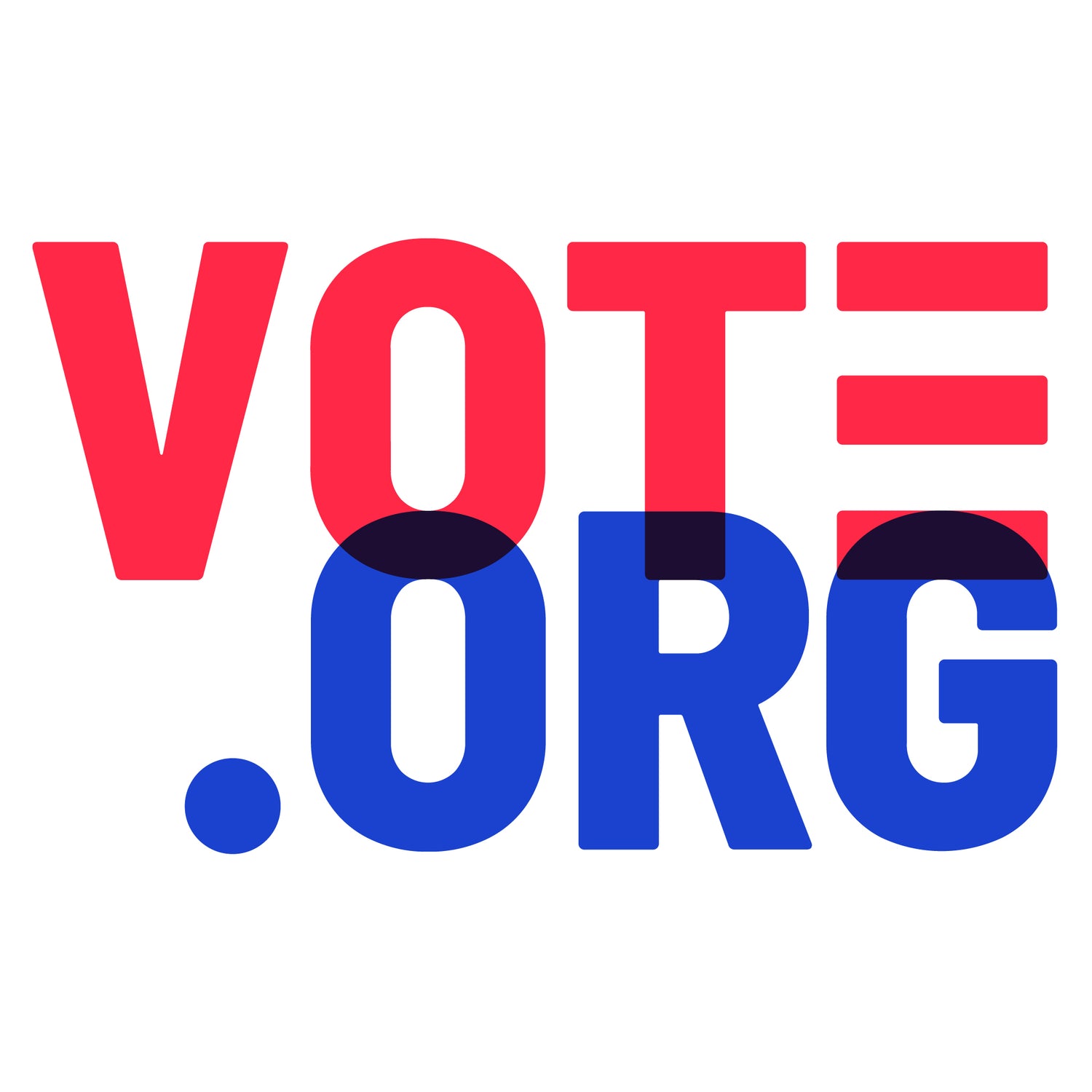 An image of the Vote.org logo in red and blue